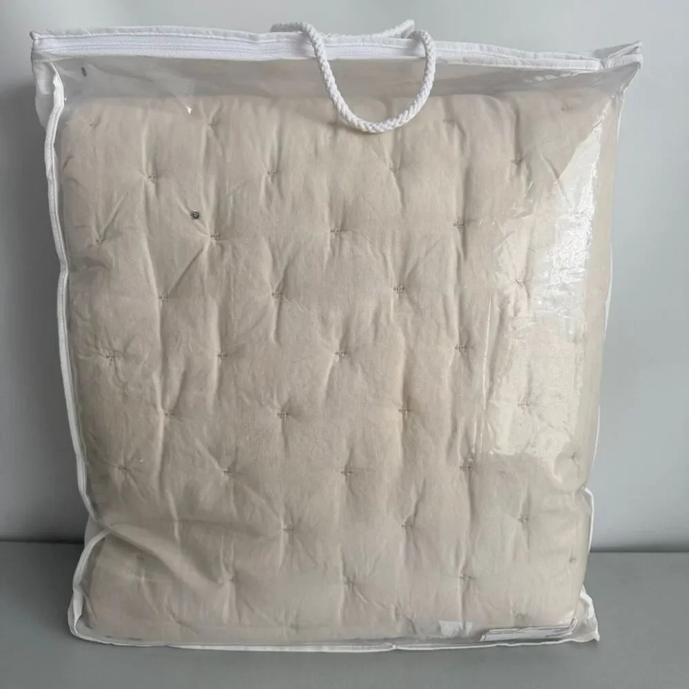 The Company Store Pintuck Oatmeal Twin Cotton Quilt New